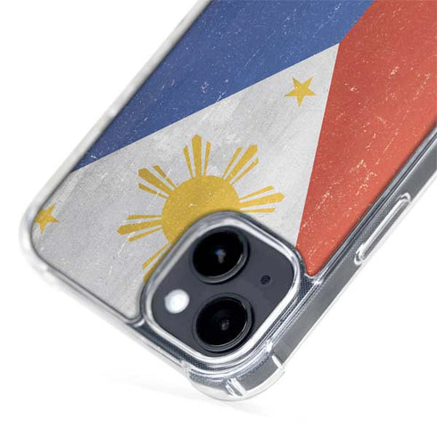 Philippines Flag Distressed iPhone 14 Plus MagSafe Case